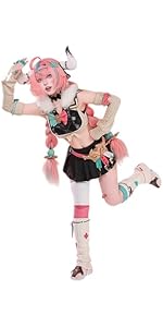 原神　ヴァレサ　コスプレ衣装 Amazon.co.jp: [DOZZZY] 角＋マスク＋腰飾り＋尻尾付き 原神